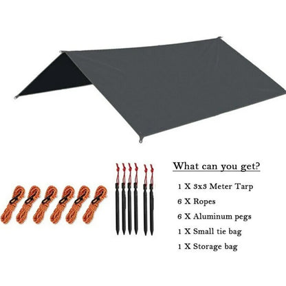 3Mx3M Waterproof Awning Tarp Sun Shelter