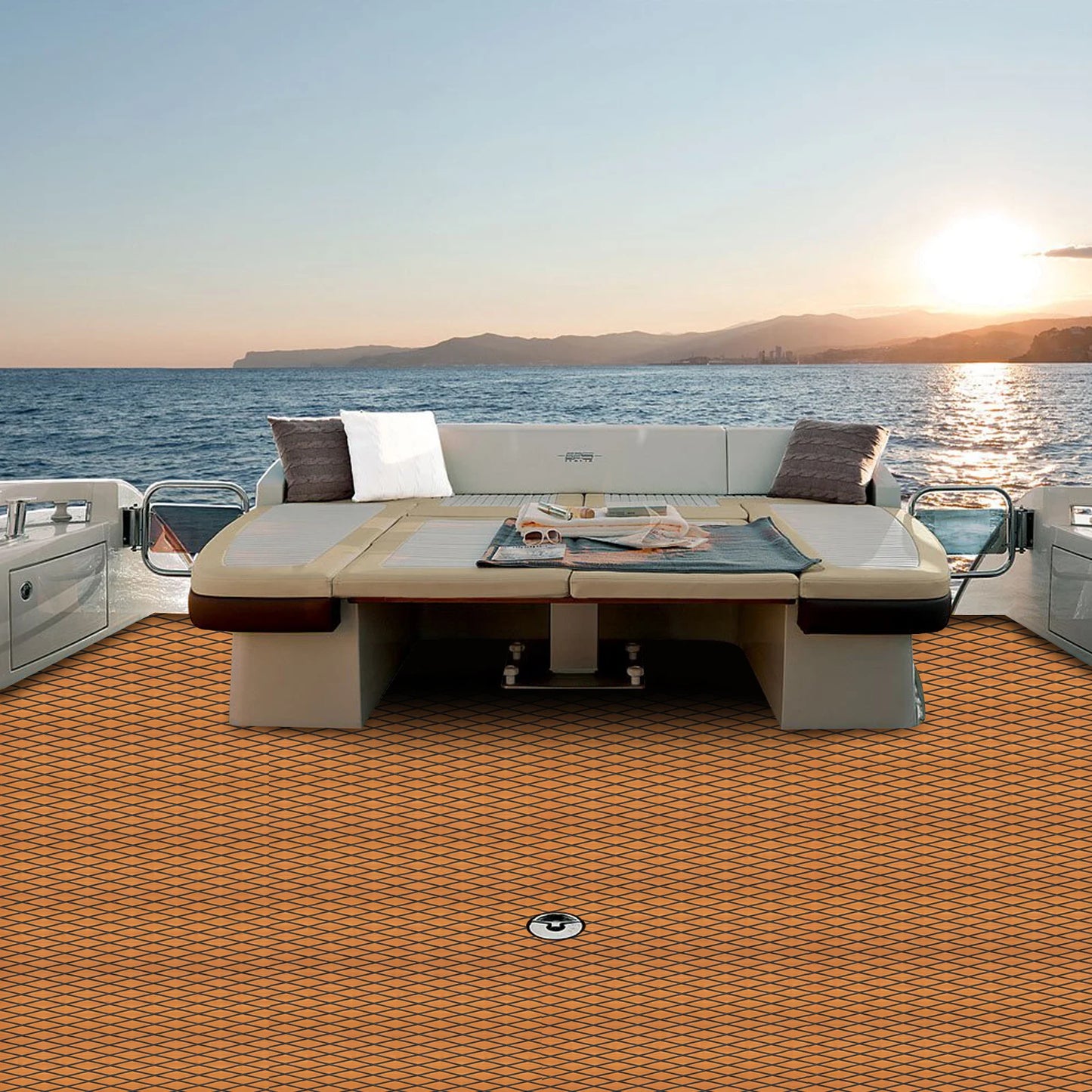 Faux Teak Flooring EVA Foam Non-Slip Self-Adhesive