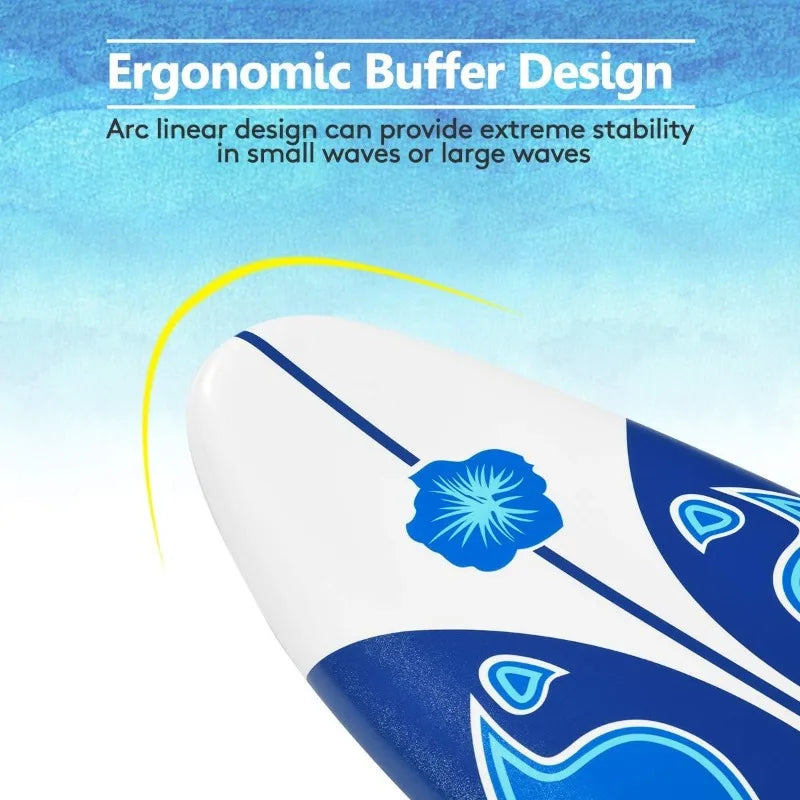 6' Surfboard Beginner Board for Kids, Foamier Board with Removable Fins