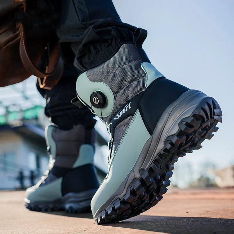 Men's Snow Boots Rotating Button