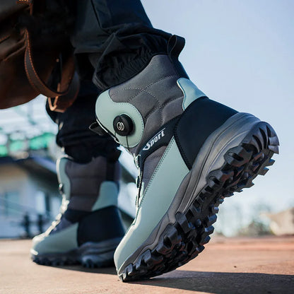 Men's Snow Boots Rotating Button