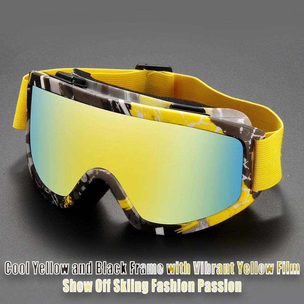 TPU Large Frame One-Piece Women Ski Goggles
