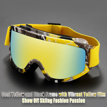 TPU Large Frame One-Piece Women Ski Goggles