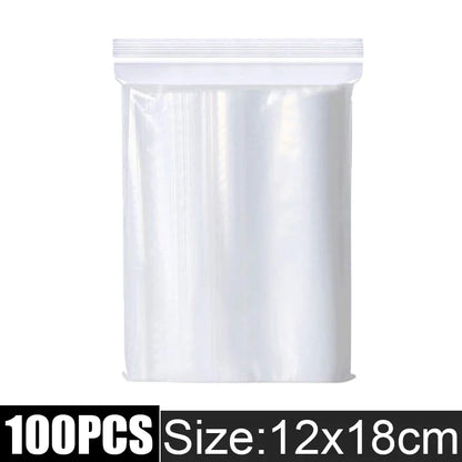 Clear Plastic Storage Bags, Zipper Seal