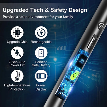 3 - Electric Lighters, Plasma Arc Rechargeable, Windproof