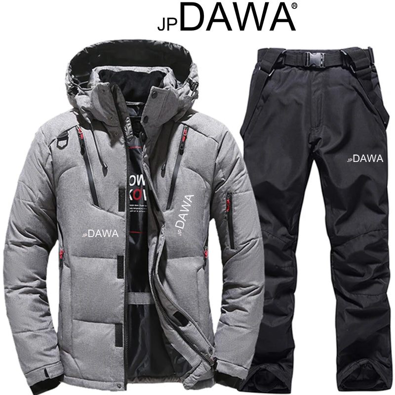 Ski Suit Men, 90% White Goose Down, Snowboarding