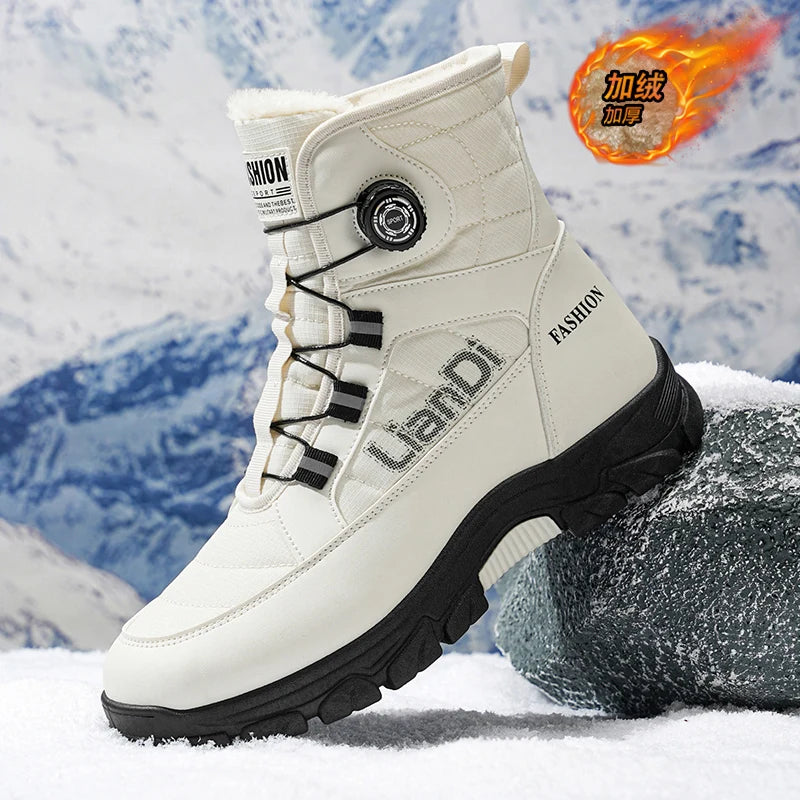 Swivel Buckle Fleece Waterproof Snow Boots