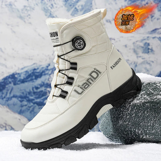 Swivel Buckle Fleece Waterproof Snow Boots