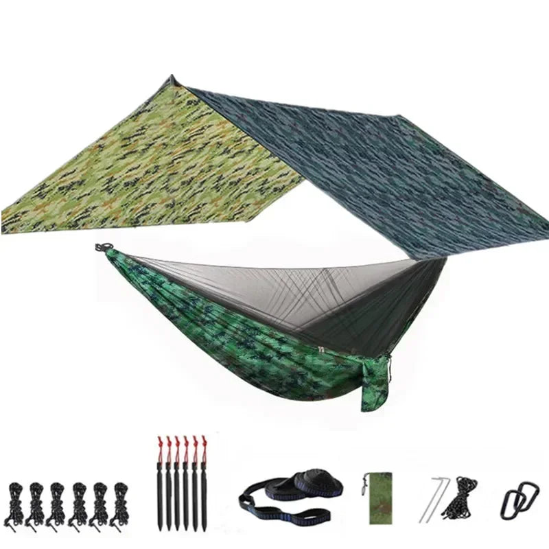 Camping Hammock with Bug Net and Rainfly Tarp