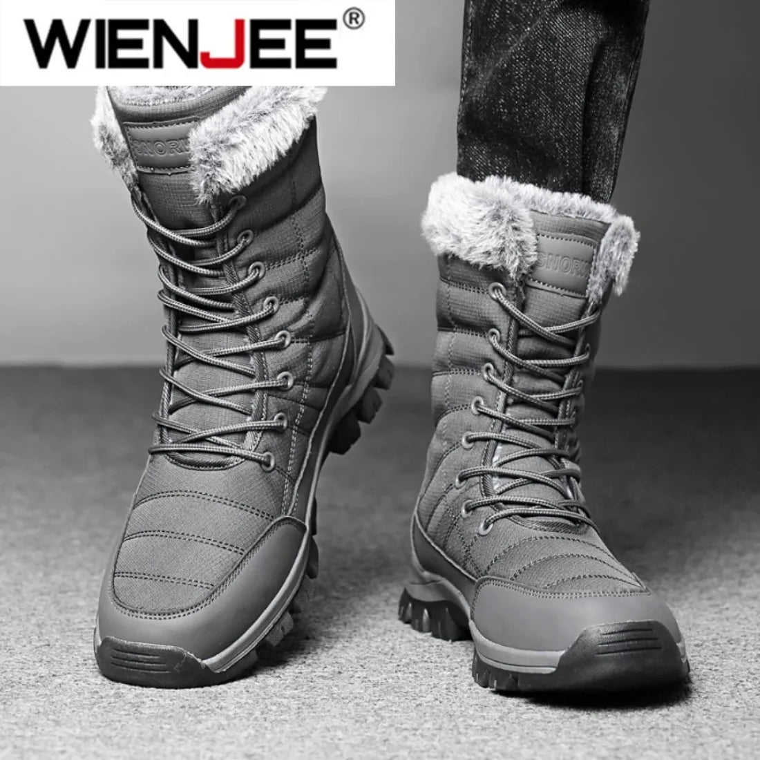 Men Cotton Boots Outdoor Snow Boots Big Size40-48