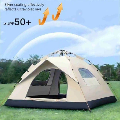 Outdoor Shelter Sunshade Camping Tent Two Doors and Two Windows