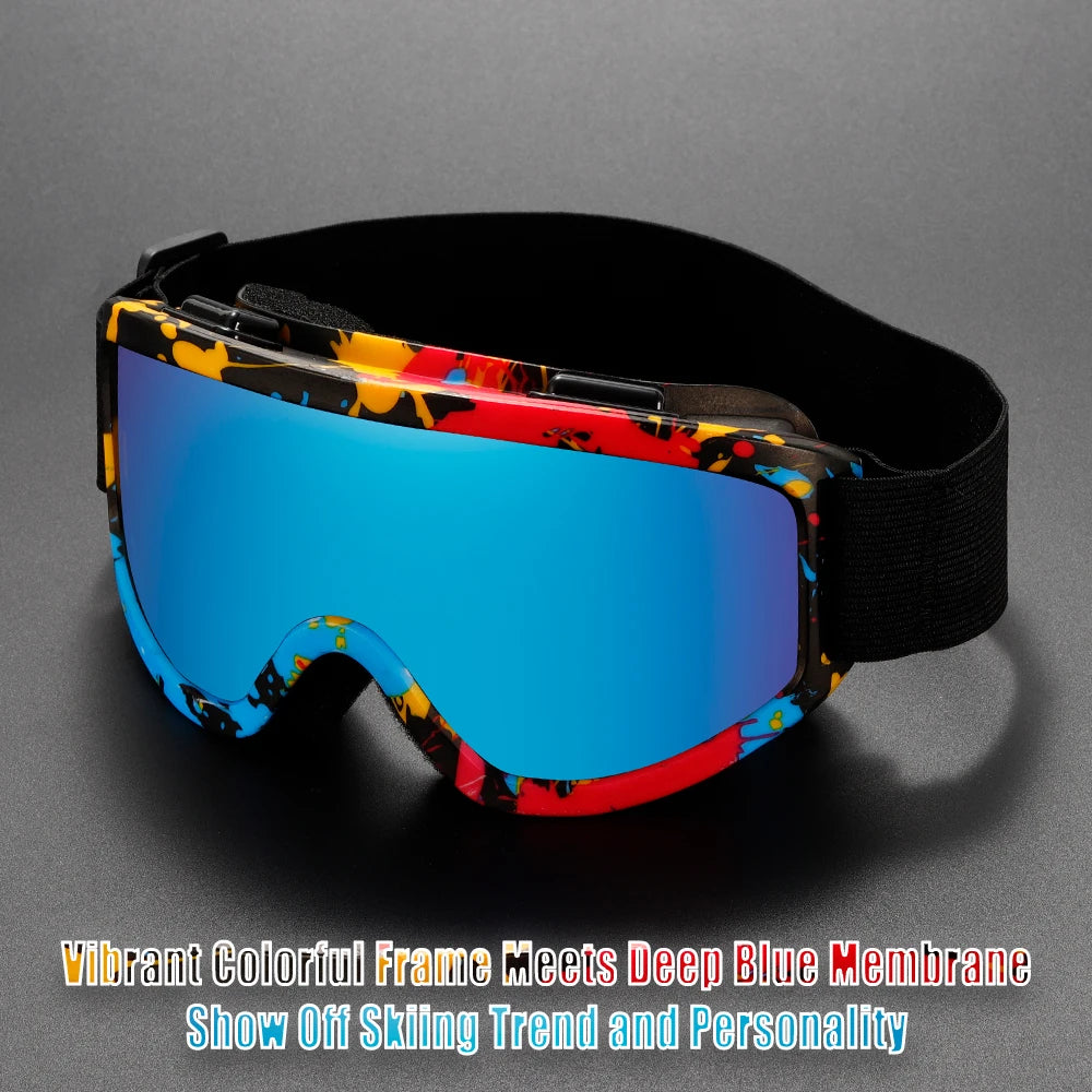 TPU Large Frame One-Piece Women Ski Goggles