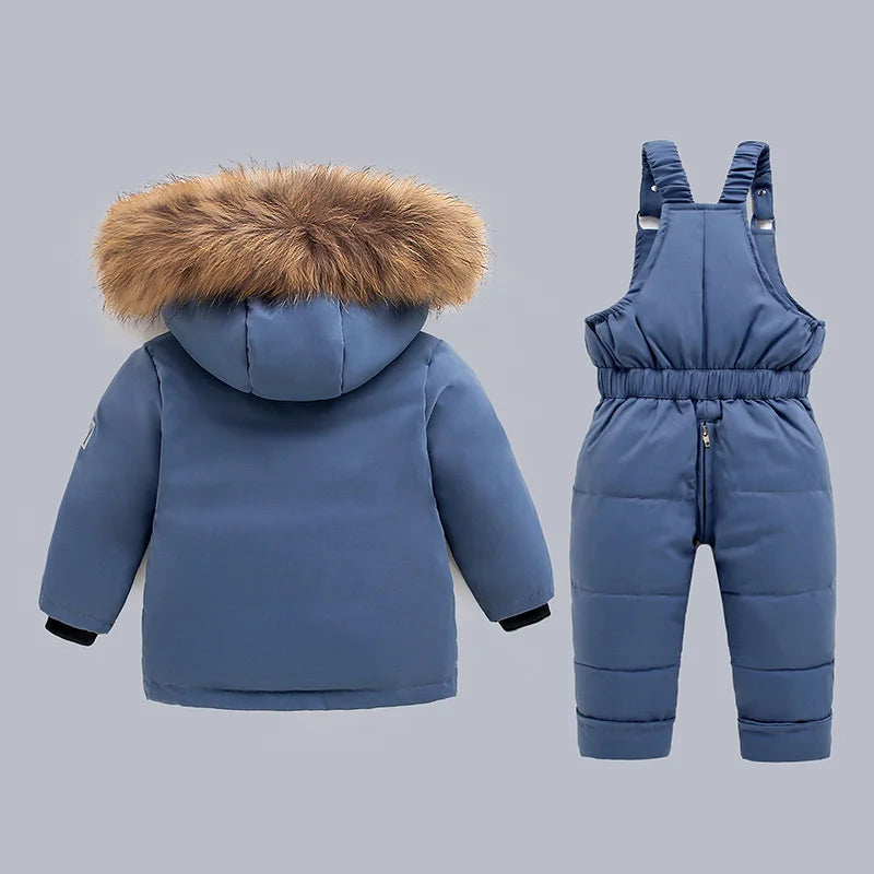 Winter Warm Down Jackets, Boy & Girl Jumpsuit Parka Overalls